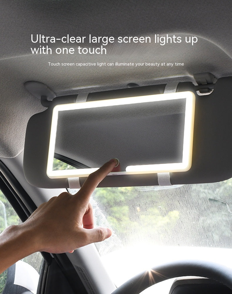 Dimmable LED Car Visor Mirror