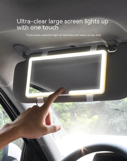 Dimmable LED Car Visor Mirror