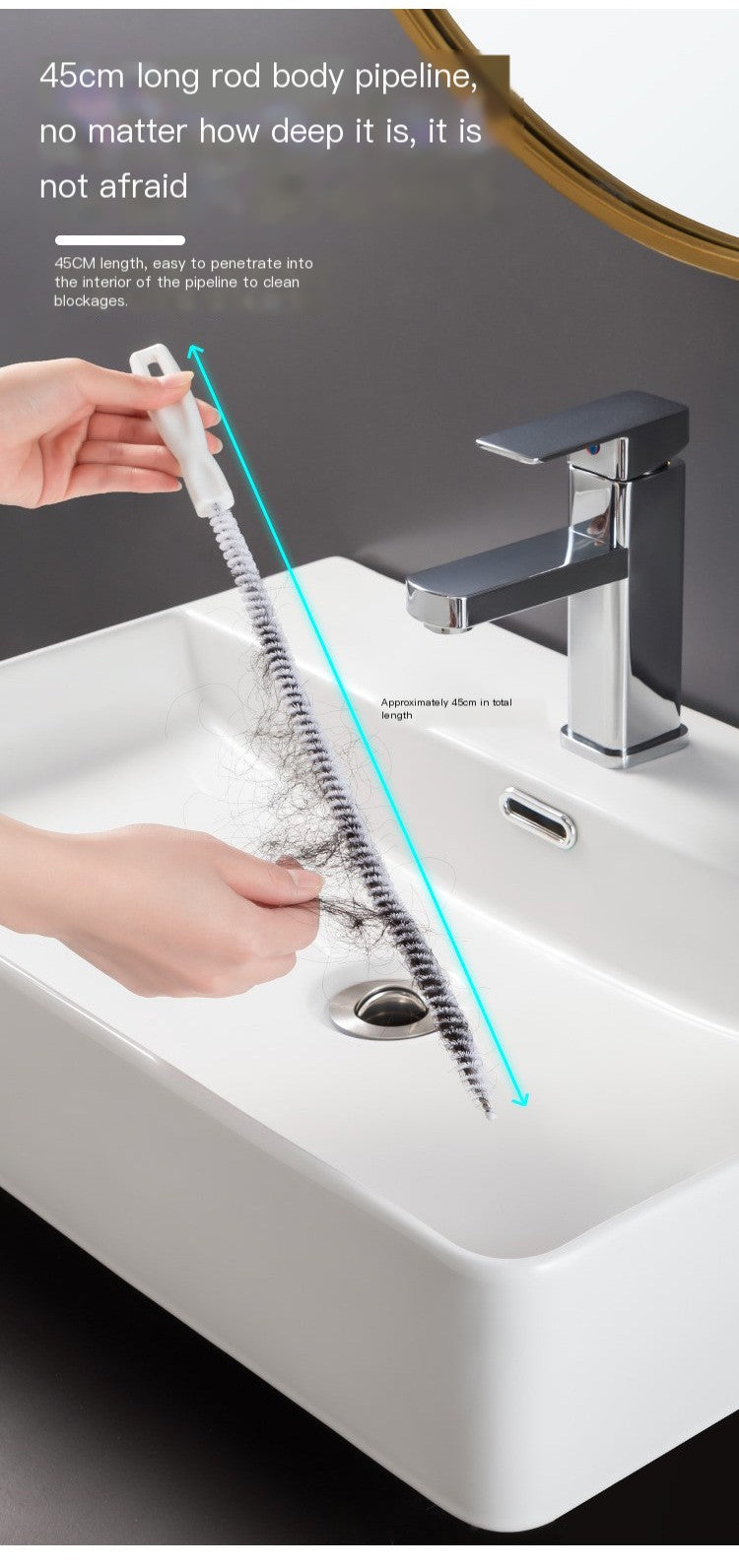 Drain Unblocker Hair Removal Tool