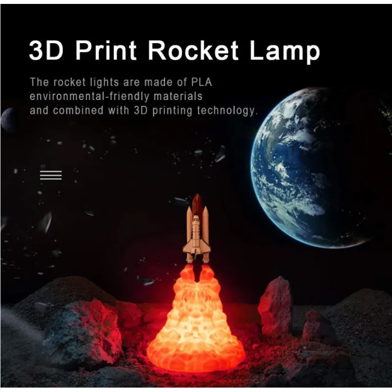 Rocket Space Explorer Night Light