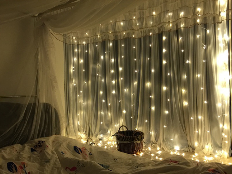 Festive LED Curtain Lights, 3x3m
