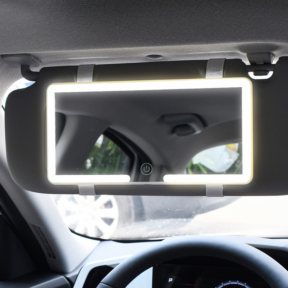 Dimmable LED Car Visor Mirror