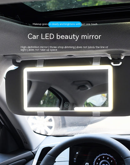 Dimmable LED Car Visor Mirror