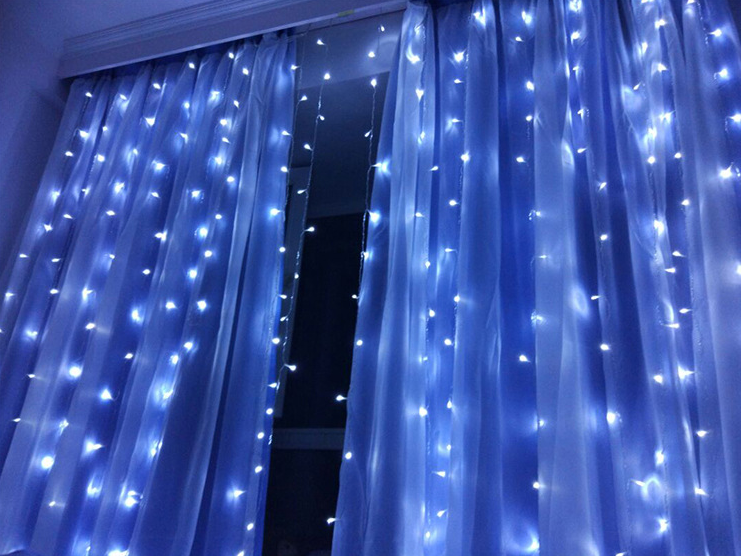 Festive LED Curtain Lights, 3x3m