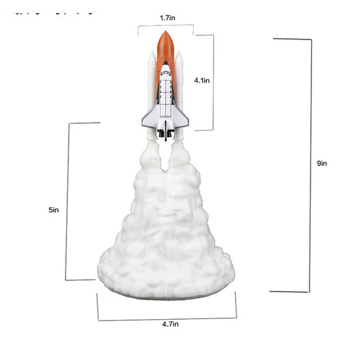Rocket Space Explorer Night Light
