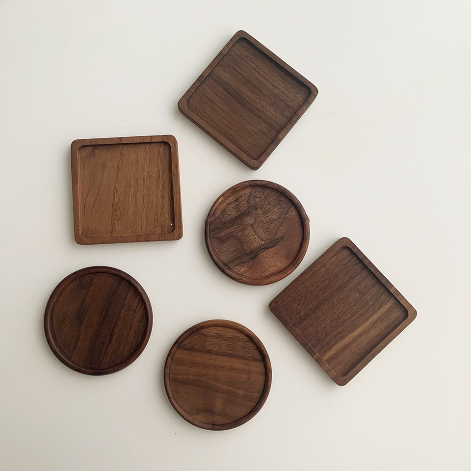 Natural Walnut Wood Coaster