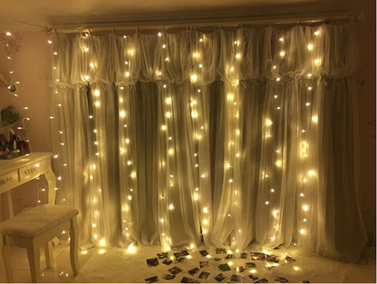 Festive LED Curtain Lights, 3x3m
