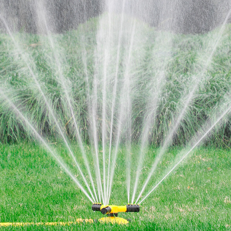 360-Spin Triple-Prong Garden Sprinkler